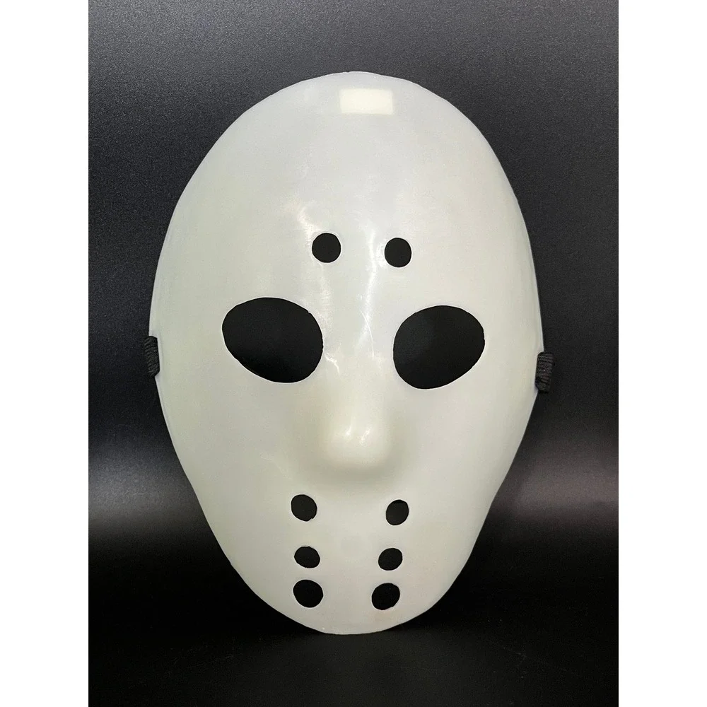 Vtg Friday the 13th Horror Mask Costume Glow-In-The-Dark Halloween Party Cosplay